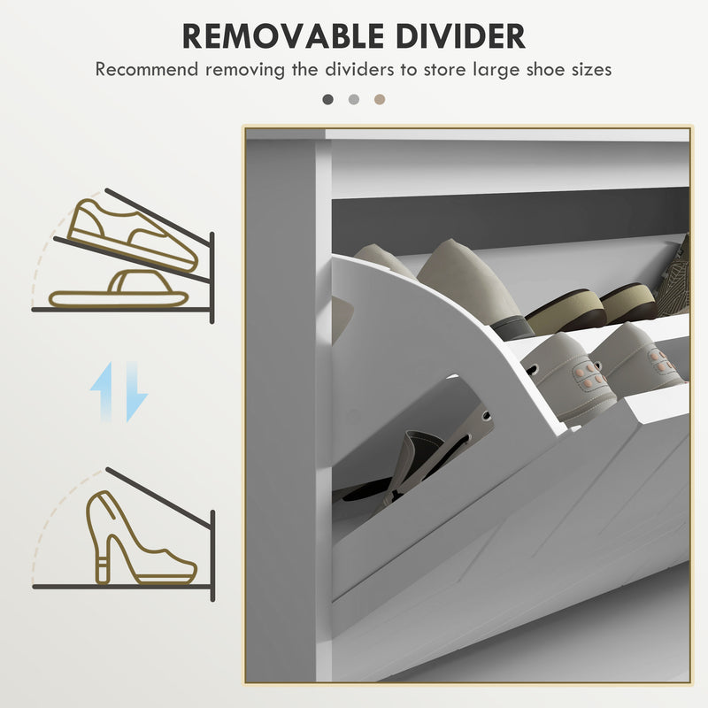 10 Shoe Storage Bench With Cushioned Seat Ideal For Hallways Or Bedrooms White Grey