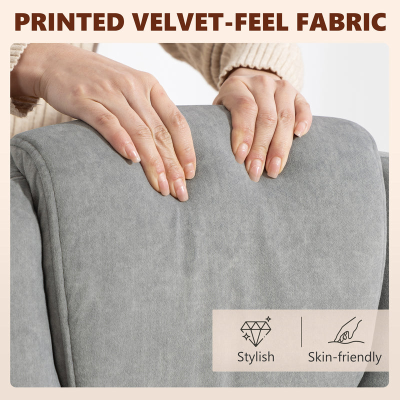 Massage Office Chair with Heat and Reclining Footrest for Home Office Comfort Grey