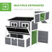 Wooden Chicken Coop with Nesting Box Slide-Out Tray and Perches for 4-6 Chickens by PawHut