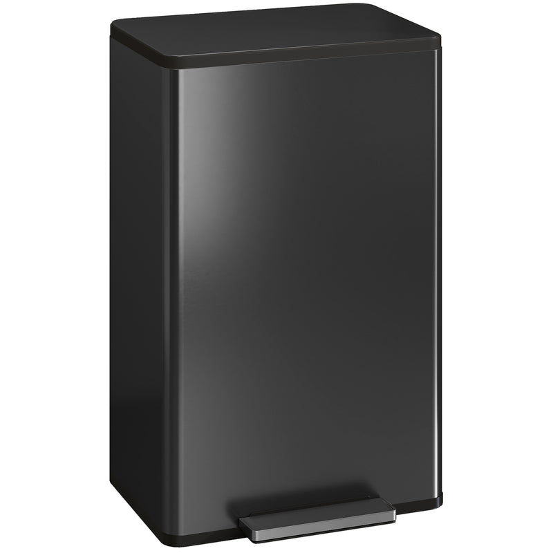 45L Pedal Kitchen Bin with Soft Close Lid and Removable Inner Bucket, Grey