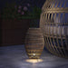 Rattan Solar Garden Lantern IP44 Waterproof Auto On Off Outdoor Light Dark Brown by Outsunny