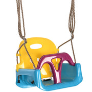 Kids Swing Seat for Safe Indoor and Outdoor Play with Adjustable Ropes Light Blue AOSOM