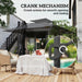 Black 3.5x3 m Square Cantilever Parasol with Solar LED Lights and UPF50+ Shade by Outsunny