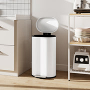 Cream 30L Curved Kitchen Bin with Soft Close Lid Ideal for Modern Homes