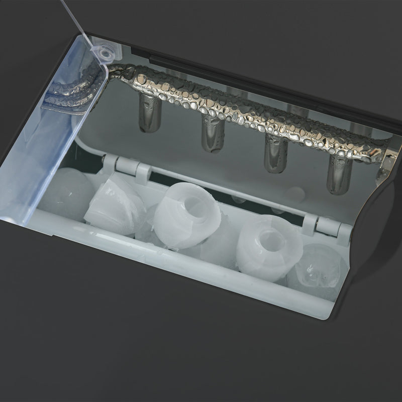 Countertop Ice Maker and Water Dispenser with 3L Tank and Fast Cube Making Black