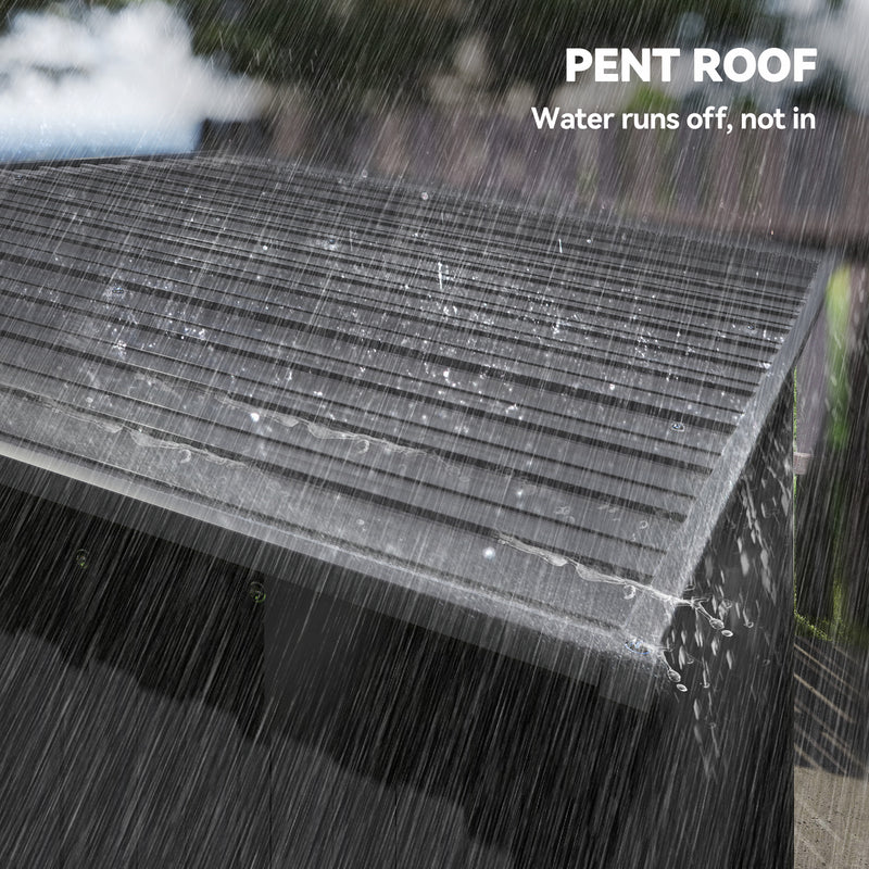 Metal Garden Storage Shed for Secure Tool Protection and Organisation Dark Grey Outsunny