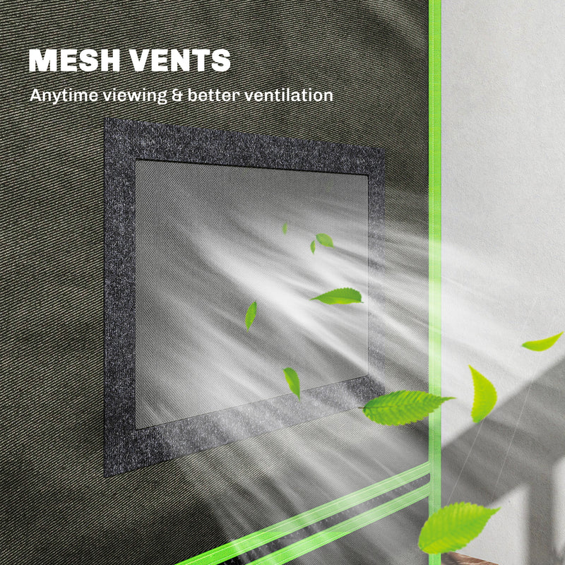 Hydroponic Indoor Grow Tent With Reflective Mylar And Observation Window For Growing Indoor Plants