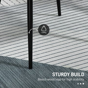 Set of 4 Upholstered Linen Dining Chairs with Metal Legs for Kitchen or Living Room, Light Grey