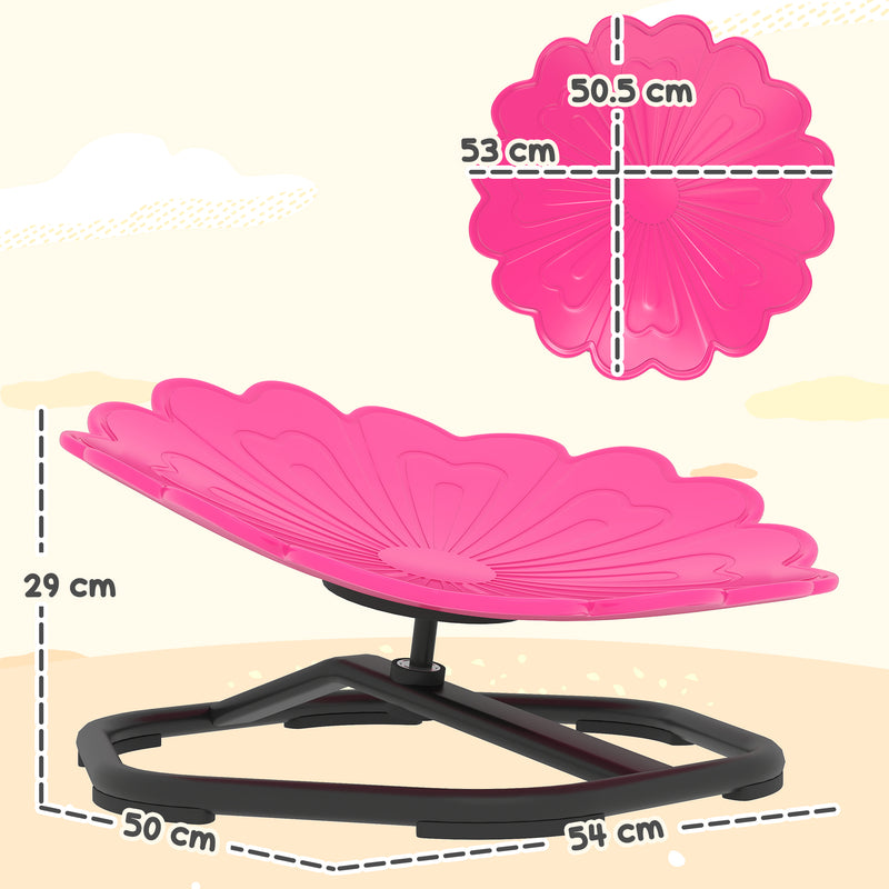 Kids Sensory Spinning Chair for Balance and Coordination with Non Slip Base, Pink AOSOM