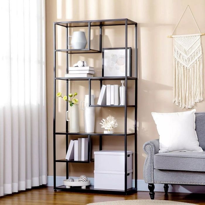 Image of a 7 Tier Industrial Bookshelf by Homcom.