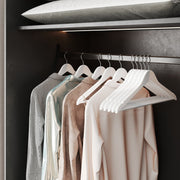 White Wooden Clothes Hangers Set of 20 Durable Coat Hangers for Wardrobes by Songmics