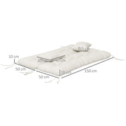 Outdoor Chair Cushion Set with Back Seat Pads and Ties Ideal for Patio Seating White AOSOM