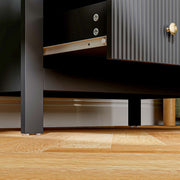 Black Chest of Bedroom Drawers With Gold Legs Elegant Bedroom Storage by HOMCOM