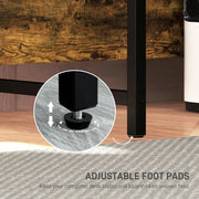 L Shaped Industrial Style Multi Work Desk For Home Office by HOMCOM