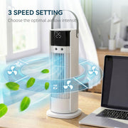 Desk Fan with Mist Cooling and Quiet Operation for Home or Office Use White AOSOM