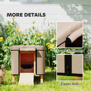 Waterproof Rabbit Hutch Cover Fits X-D2-0047 and Similar Models Brown by PawHut