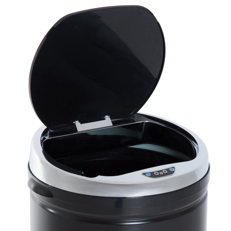 Sensor Kitchen Bin 50L Touch Free with Soft Close Lid for Cleaner Waste Disposal Black Homcom