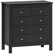 Black Chest of Bedroom Drawers With Gold Legs Elegant Bedroom Storage by HOMCOM
