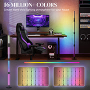 LED Colour Changing Corner Floor Lamp with RGB Music Sync and Remote Control by HOMCOM