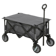 Folding Garden Utility Trolley With Wheels For Camping And Outdoor Gear Transport Grey