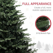 Close-up of dense spruce branch tips with a 3116 branch tips callout