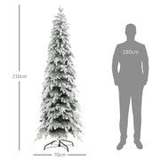 Dimensions diagram showing 210 cm height and 70 cm width next to a 180 cm figure