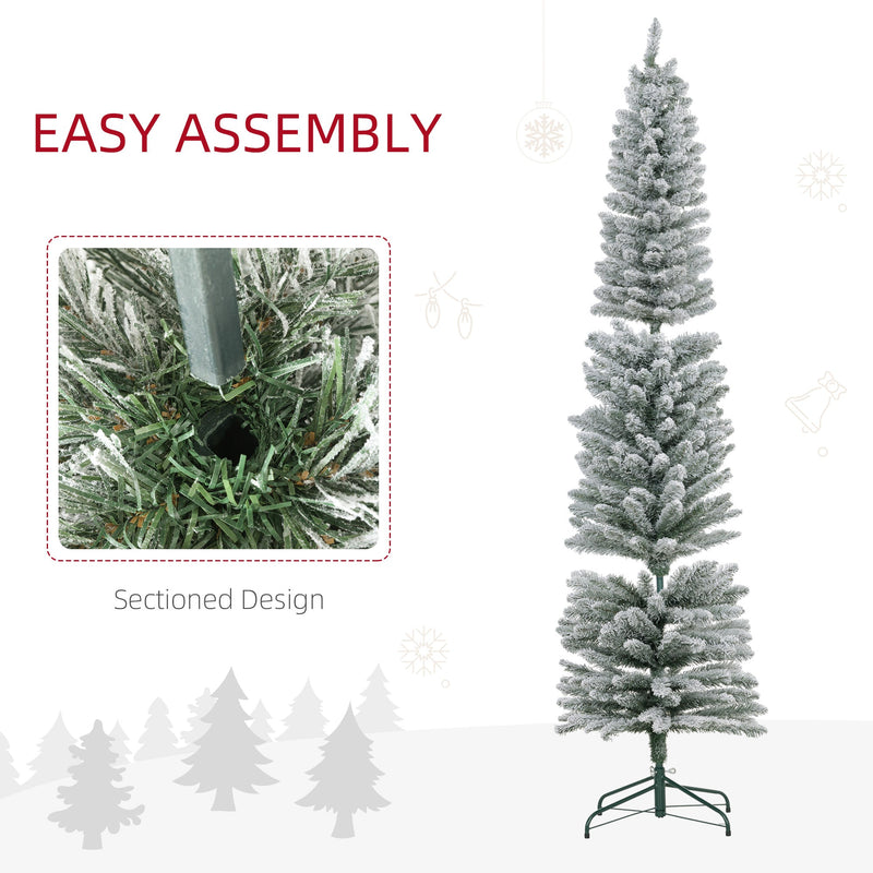 Easy assembly graphic showing the sectioned trunk design and the tree in separate sections