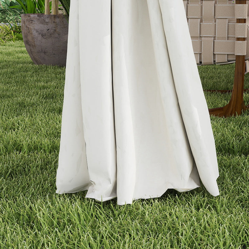 3 x 4m Metal Gazebo with Two-Tier Roof in Cream White by Outsunny