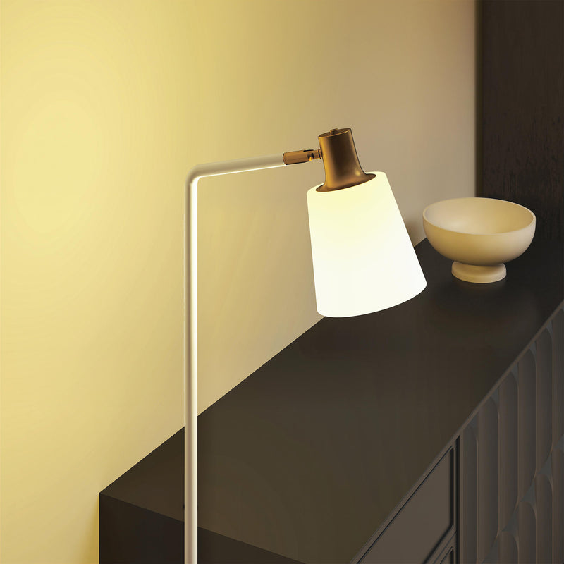 LED Floor Lamp with Adjustable Brightness and Direction for Reading or Relaxing White