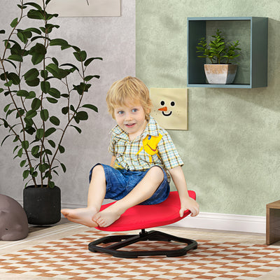 AIYAPLAY Sensory Spinning Chair for Kids, for Coordination, Balance, Red AOSOM