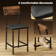 3 Piece Bar Table Set With Stools Space Saving Design For Kitchen Or Dining Area Brown Black