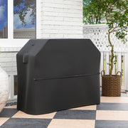 Black Waterproof BBQ Cover 600D Oxford Fabric Rip-Proof with Windproof Straps 147cm by Outsunny