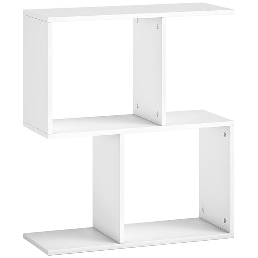 Slim 3 Tier S Shaped Side Table With Storage Shelves Ideal For Small Spaces White