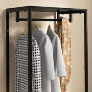 Hallway Coat Rack with Shoe Storage Bench Ideal for Entryway Organisation Black