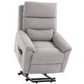 Electric Recliner Chair With Power Lift Assist and Massage for Easy Standing Light Grey