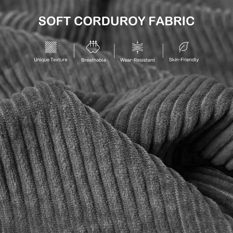 Modern 3 Seater Sofa with Spring Cushions and Scatter Pillows for Lounge Comfort, Grey