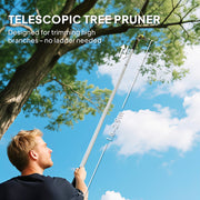 Telescopic Tree Pruner with 40cm Saw Lightweight Pole Saw for High Branch Trimming