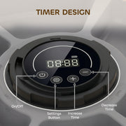 Automatic Cat Feeder With 6 Meal Scheduler and Ice Pack for Fresh Food White Grey AOSOM