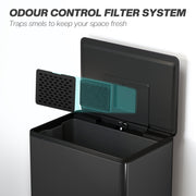 45L Pedal Kitchen Bin with Soft Close Lid and Removable Inner Bucket, Grey