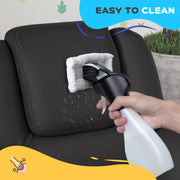 Black Kids Recliner Chair with Adjustable Backrest Footrest and PU Leather by Homcom