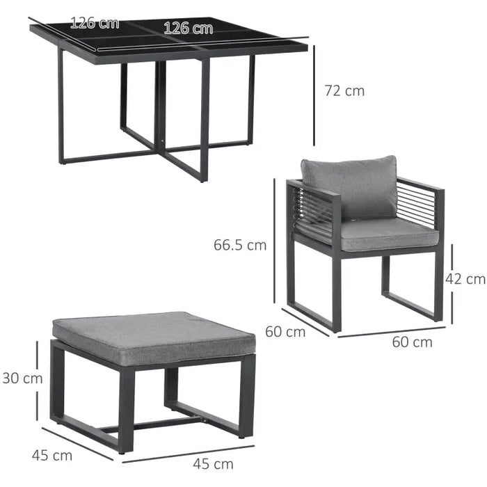 8 Seater Outdoor Dining Table and Chairs