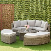 Image of an 8 Seater Round Rattan Garden Furniture Set
