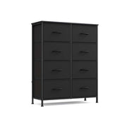 Ink black 8-drawer fabric chest of drawers