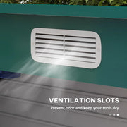 Image of a green 8x4ft Metal Garden Storage Shed With Pent Roof