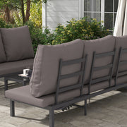 Three Piece Aluminium Garden Lounger Set With Reclining Backs For Outdoor Relaxation