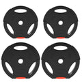 Weight Plates Set with 7.5kg and 5kg Cast Iron Discs for Home Gym Training Black AOSOM