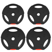 Weight Plates Set with 7.5kg and 5kg Cast Iron Discs for Home Gym Training Black AOSOM