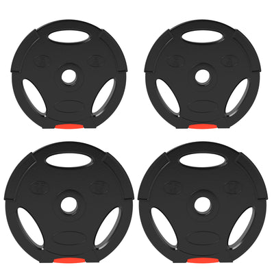 Weight Plates Set with 7.5kg and 5kg Cast Iron Discs for Home Gym Training Black AOSOM