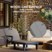 Set of 2 Dark Grey Reclining Sun Loungers with Adjustable Backrest and Side Table by Outsunny