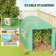 Large Green Walk In Polytunnel Greenhouse 3x2m for Gardening and Plant Growth by Outsunny